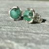 Emerald Hexy Studs