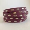 Studded leather wrap bracelet