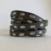 Studded leather wrap bracelet